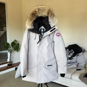 Canada Goose NWT Men's Langford Heritage Parka Jacket Size L Limestone w Fur